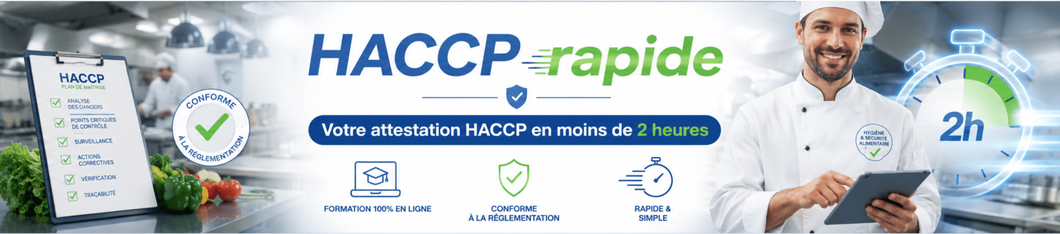HACCP Rapide - Attestation HACCP en moins de 2 heures