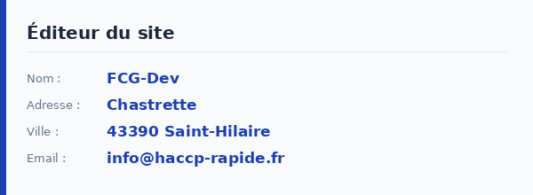 Informations légales